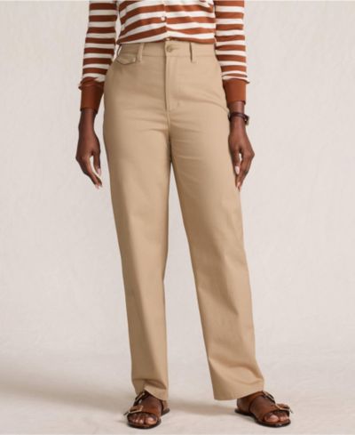 Женские брюки Lands' End Chino High Rise Straight Leg