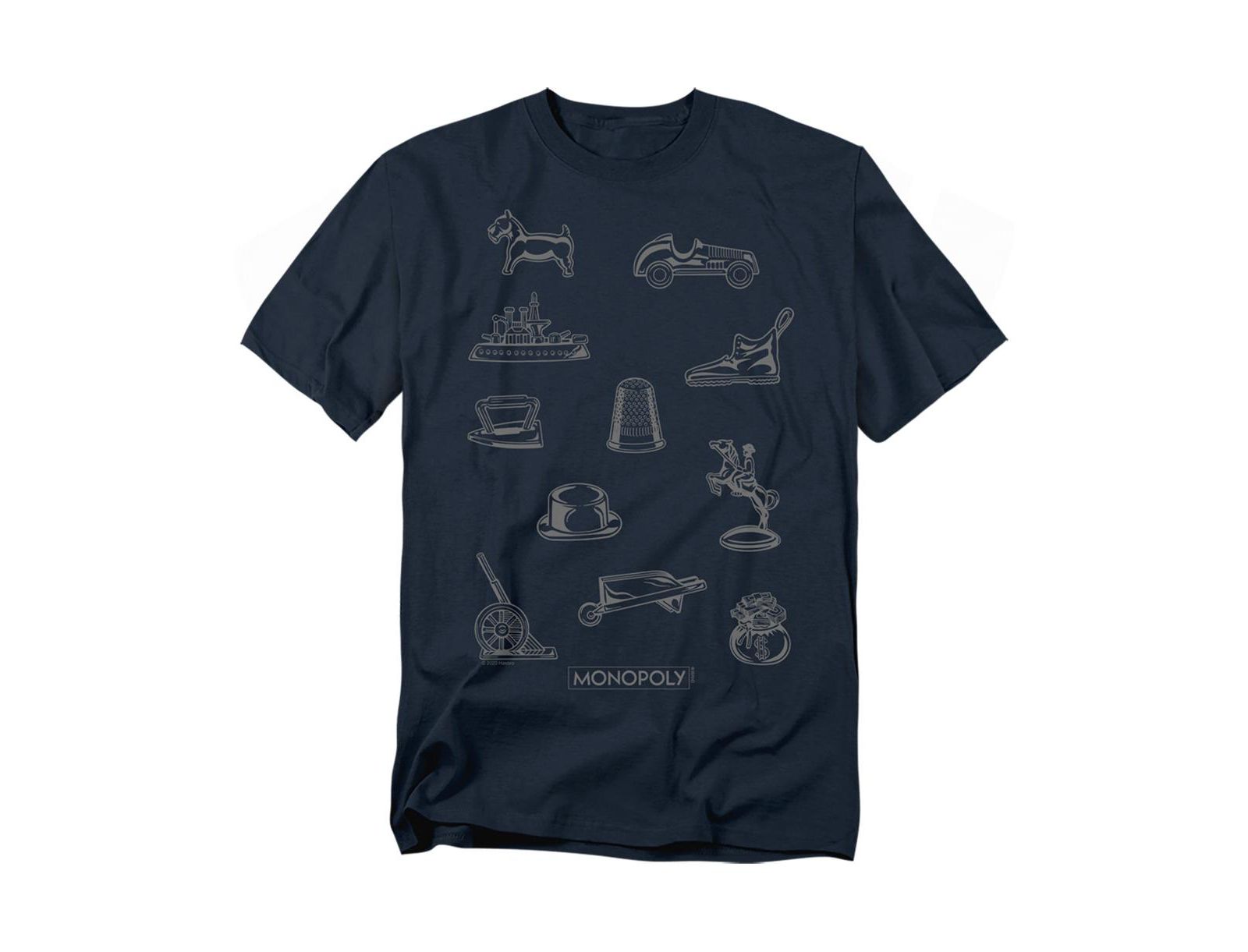 MONOPOLY Men's Monochrome Icons T Shirt