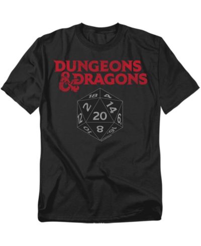 D&D Big & Tall Dungeons and Dragons Black D20 T Shirt