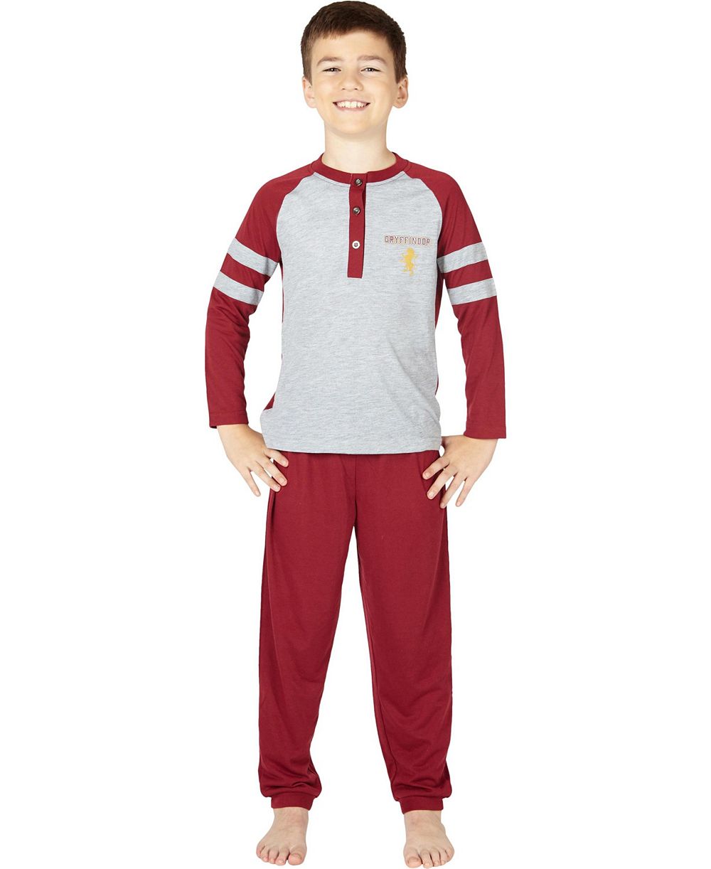 Harry Potter Boys Gryffindor House Athletic Varsity Jogger 2PC Kids Pajama Set