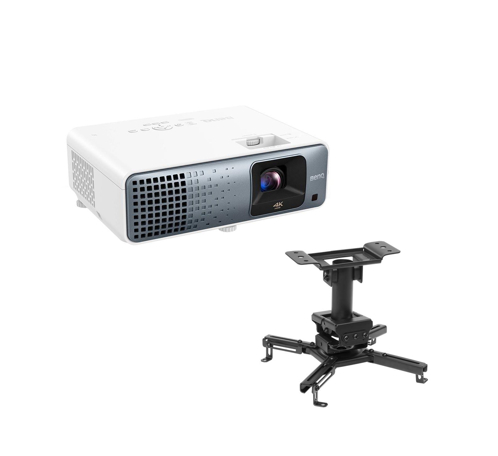 BenQ TK710 4K HDR Laser DLP Home Theater Gaming Projector with Ceiling Mount Bundle