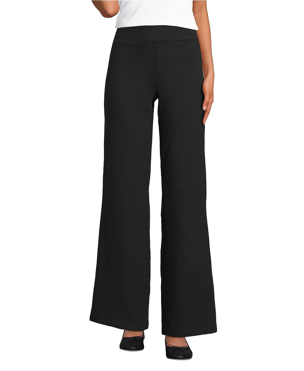 Lands' End Women's Tall Starfish High Rise Pull On Wide Leg Pocket Pants