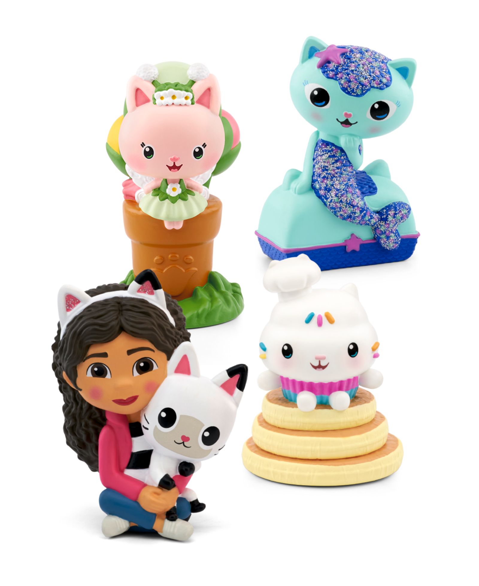 Фигурки Tonies Gabby's Dollhouse Cakey Cat, Kitty Fairy, MerCat, 4 шт.