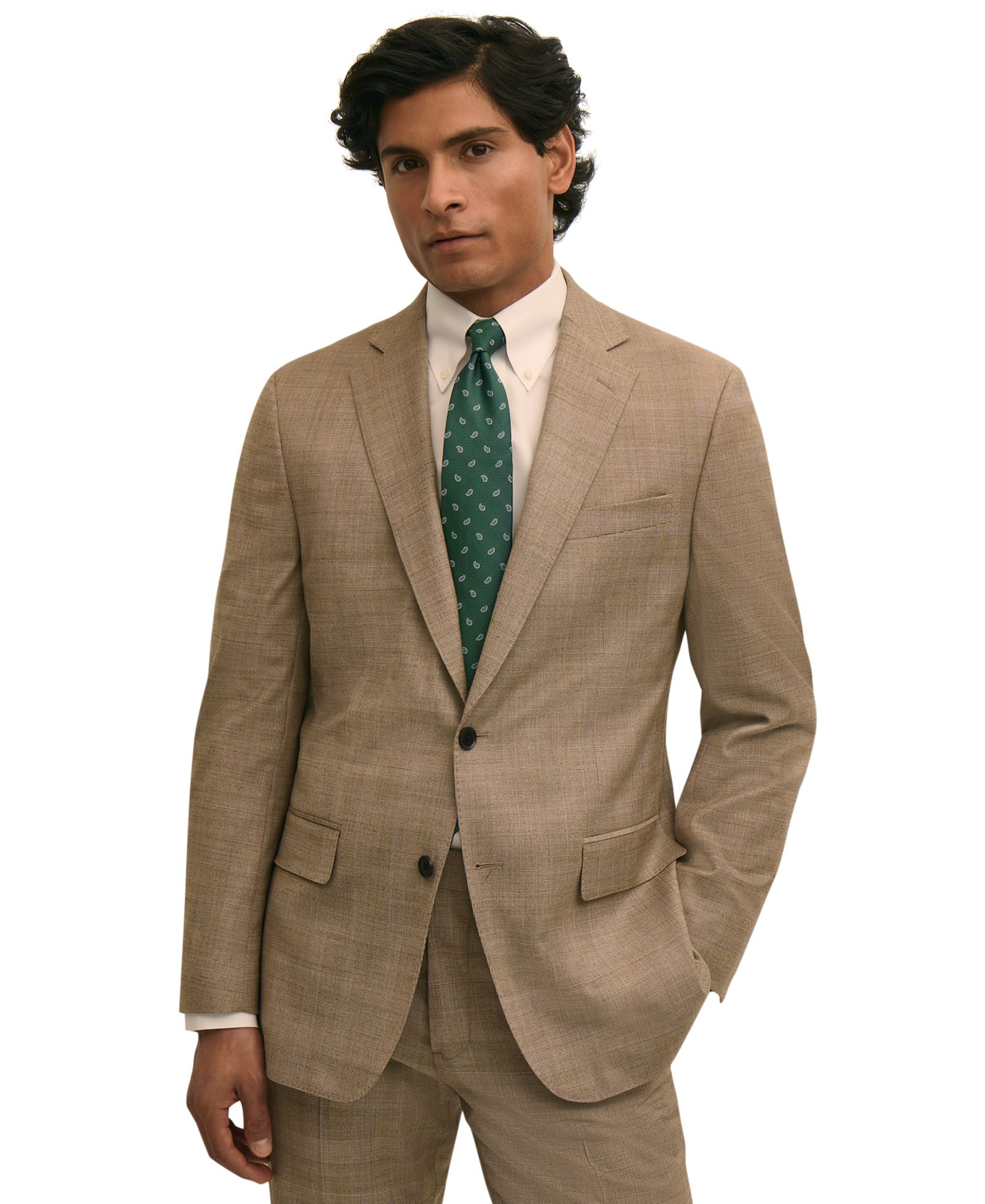 Brooks Brothers Мужской Plaid Stretch Classic-Fit Suit Jacket