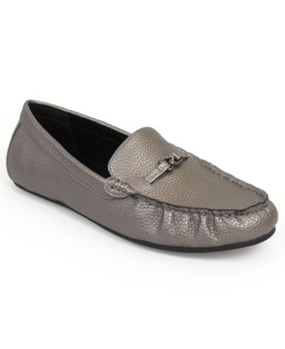 Gunmetal pebbled faux leather