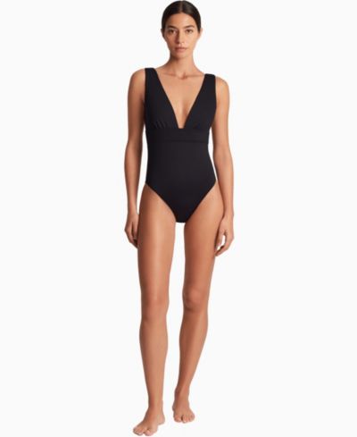 Женский слитный купальник Lauren Ralph Lauren Modern V-Neck Sculpting