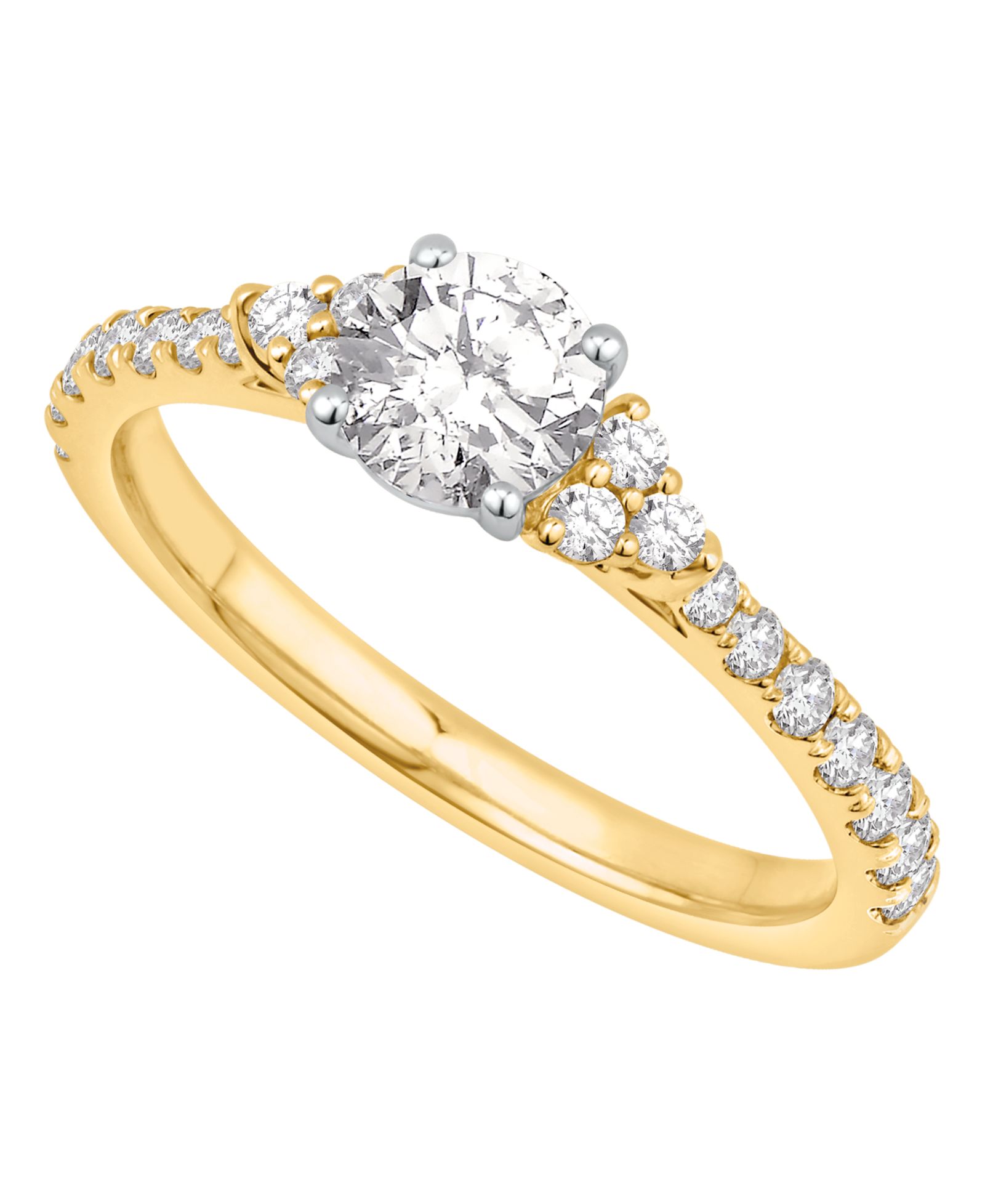 Macy's Diamond Engagement Ring (1 ct. t.w.) in 14k Two-Tone Gold