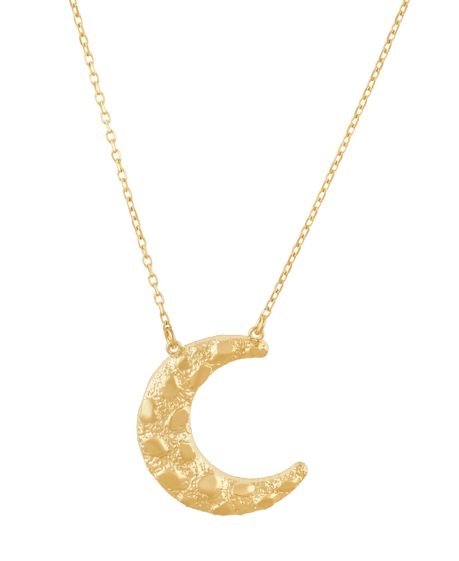 Подвеска Macy's Polished Nugget Moon в желтом золоте 10k