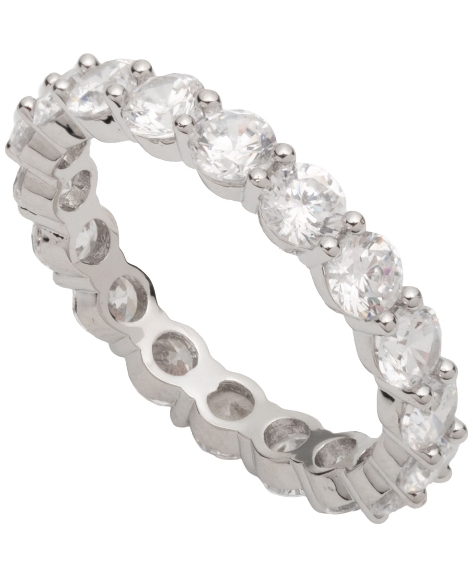 Givenchy Cubic Zirconia Silver-Tone Mixed Metal Ring