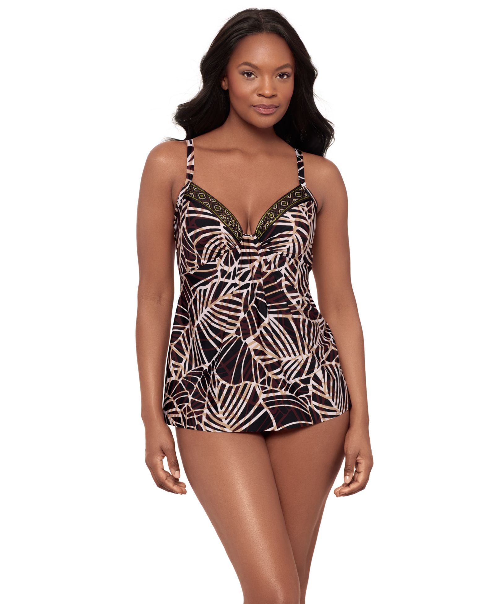 Miraclesuit Women's Raya De Safari Marina Underwire Tankini Top