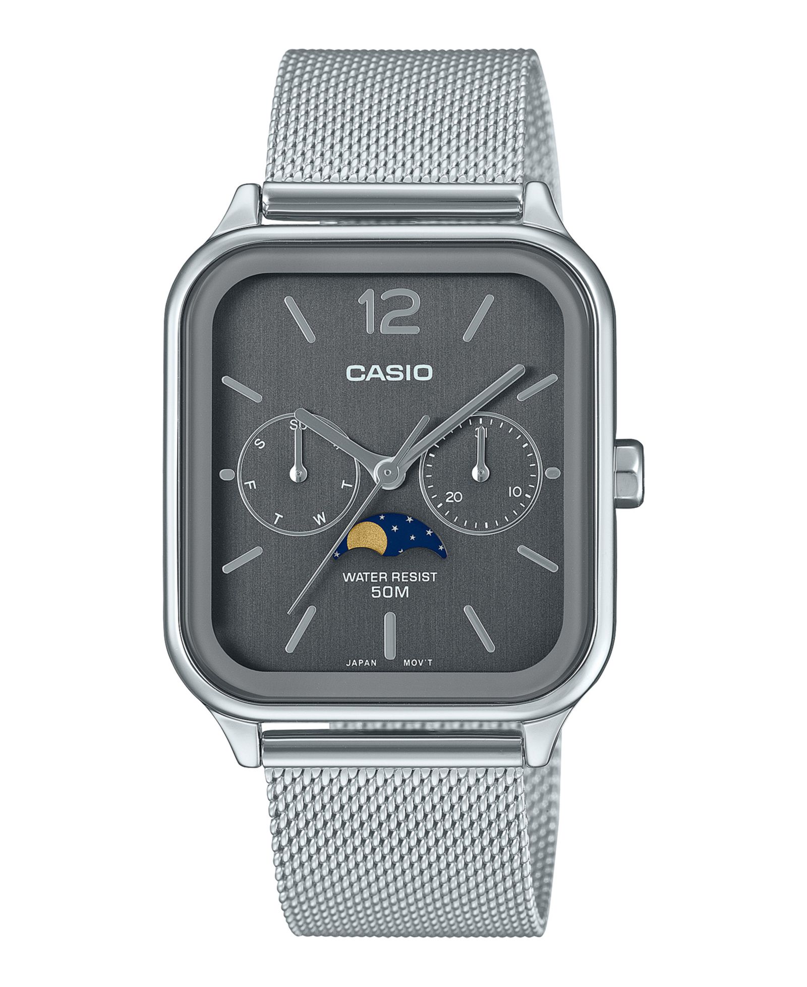 Часы Casio Men's Silver-Tone Stainless Steel 34mm