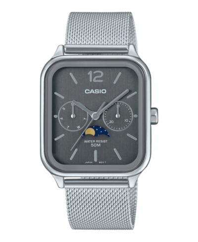 Часы Casio Men's Silver-Tone Stainless Steel 34mm
