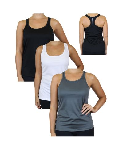 Женские майки Galaxy By Harvic Moisture Wicking Racerback, 3 шт.