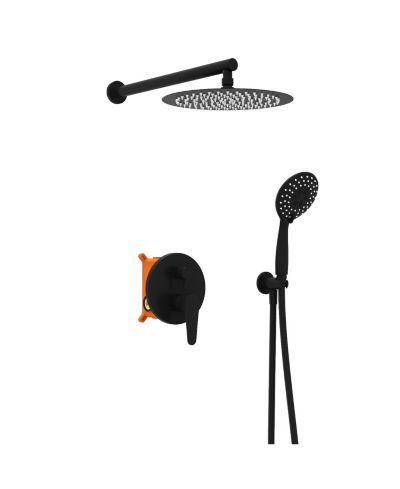 LALAHOO Комплект душевой системы: лейка 10-Inch 5-Spray, душевая головка и смеситель