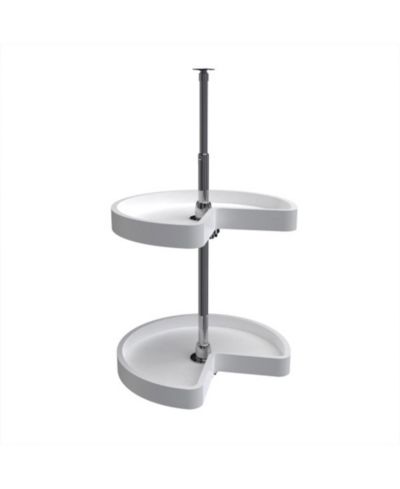 Rev-A-Shelf 18'' Kidney Lazy Susan Corner Wall Cabinet 2-Shelf, 6472-18-11-52