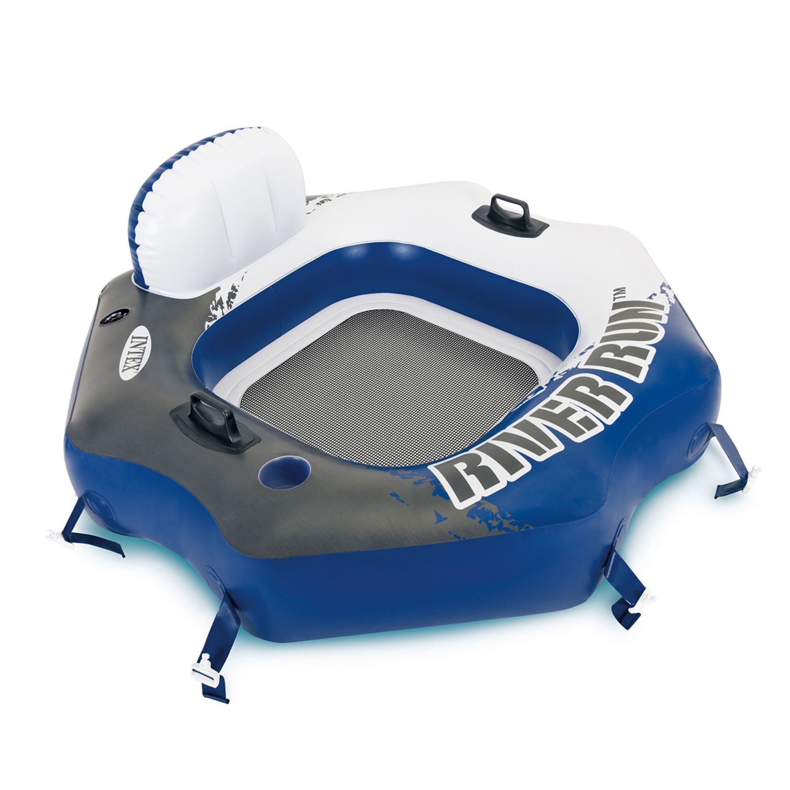 Intex River Run Single Person Inflatable Connecting Floating Lounge Tube Chair