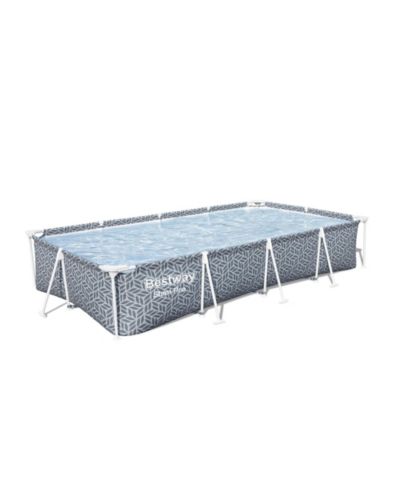 Bestway Steel Pro 12' x 6'7" x 26" Rectangle Above Ground Outdoor Swimming Pool