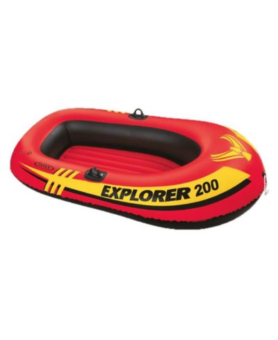 Intex Explorer 200 Inflatable 2 Person River Boat Raft Set with 2 Oars and Pump