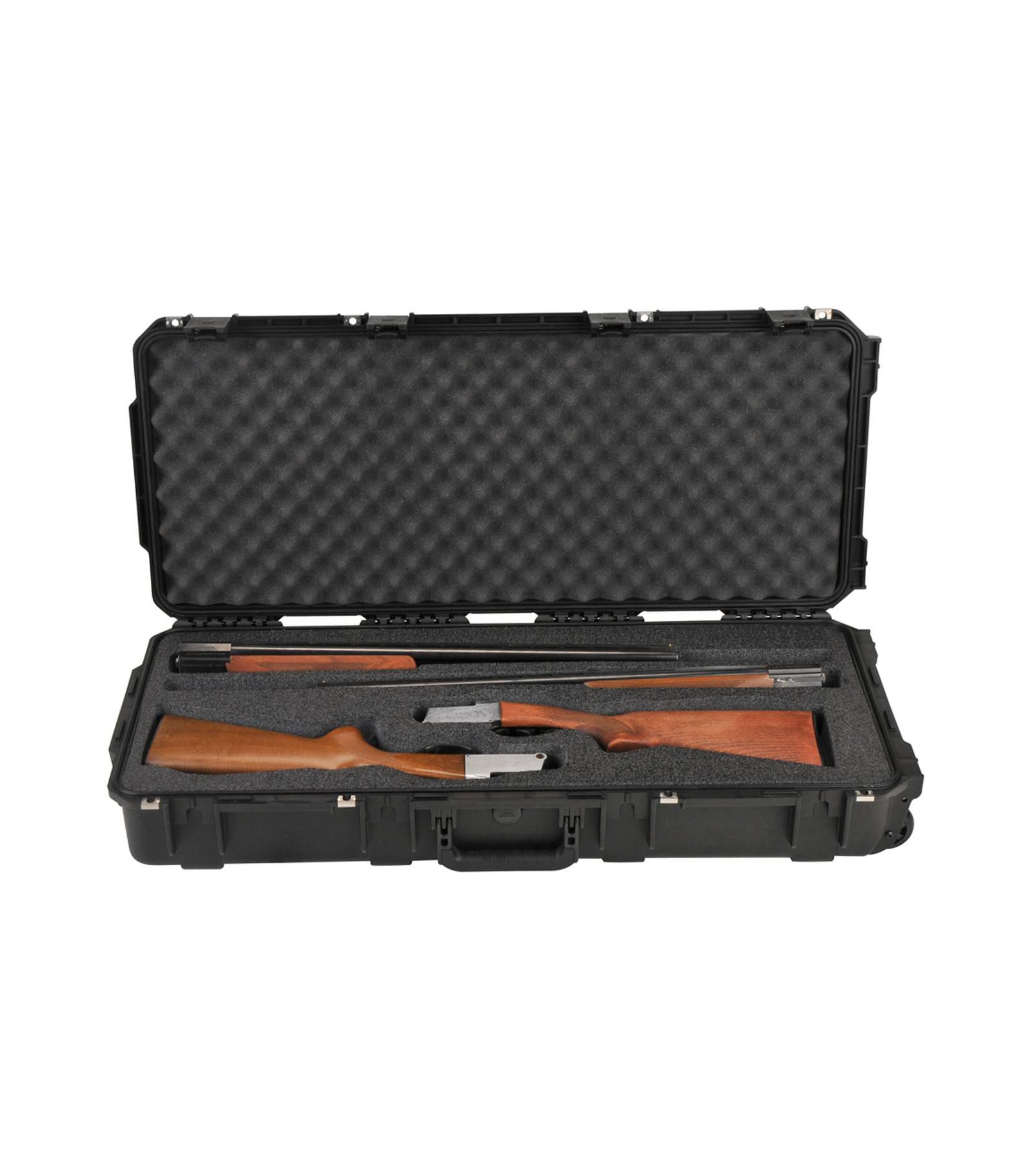 SKB Cases iSeries 3614 Hard Exterior Double Custom Breakdown Shotgun Case, Black