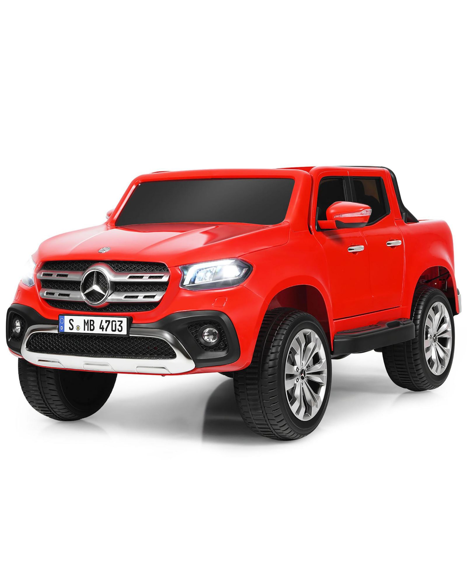 Детская электромобиль Mercedes Benz x Class 12V на 2 места с багажником