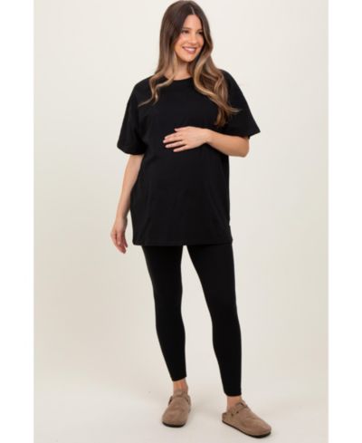 Женский комплект Pinkblush Black Oversized Crewneck Short Sleeve и Legging