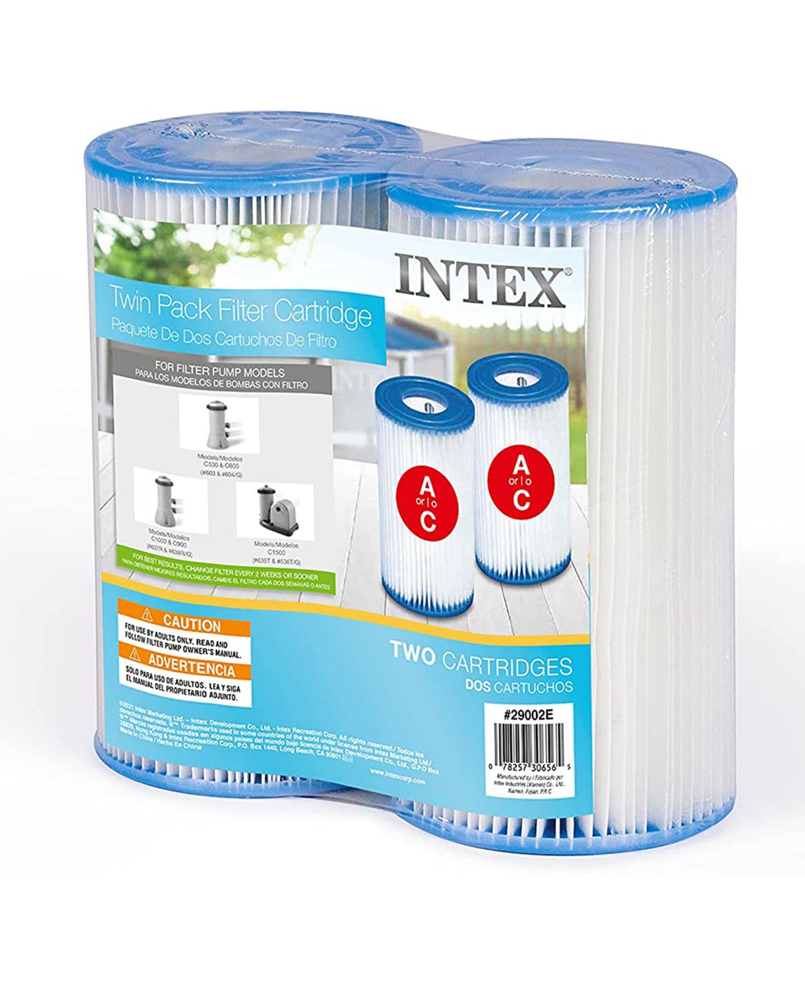 Intex Комплект из 2 картриджей для фильтра Easy Set Type A или C для бассейна