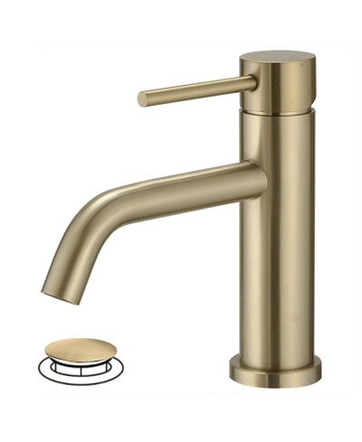 Greenspring Drip-Free Low-Arc Single Handle Bathroom Sink Faucet with Drain Assembly