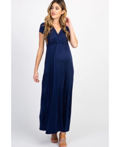 Женское платье Pinkblush Navy Draped Maternity/Nursing Maxi Dress