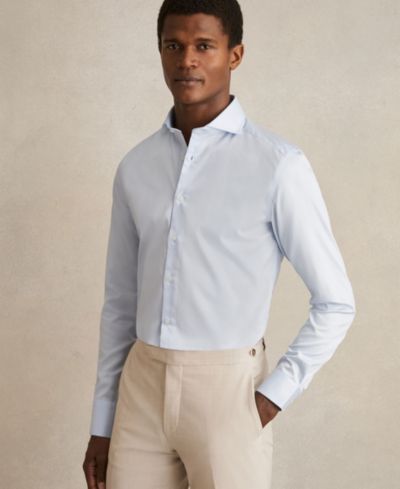 Мужская рубашка REISS Storm Cotton-Twill Two-Fold Slim-Fit