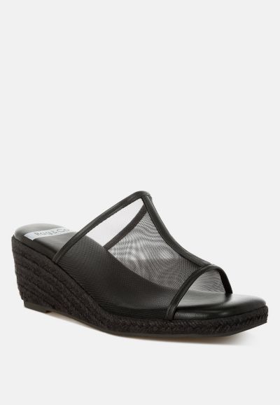 Rag and Co Womens Seraphine Breathable Mesh Slip-On Wedges
