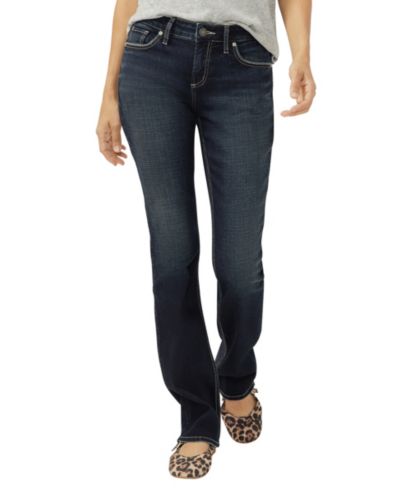 Silver Jeans Co. Women's Elyse Mid Rise Comfort Fit Slim Bootcut Jeans