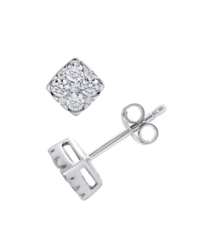 Macy's Diamond Stud Earring (1/2 ct. t.w.) в 14k White Gold