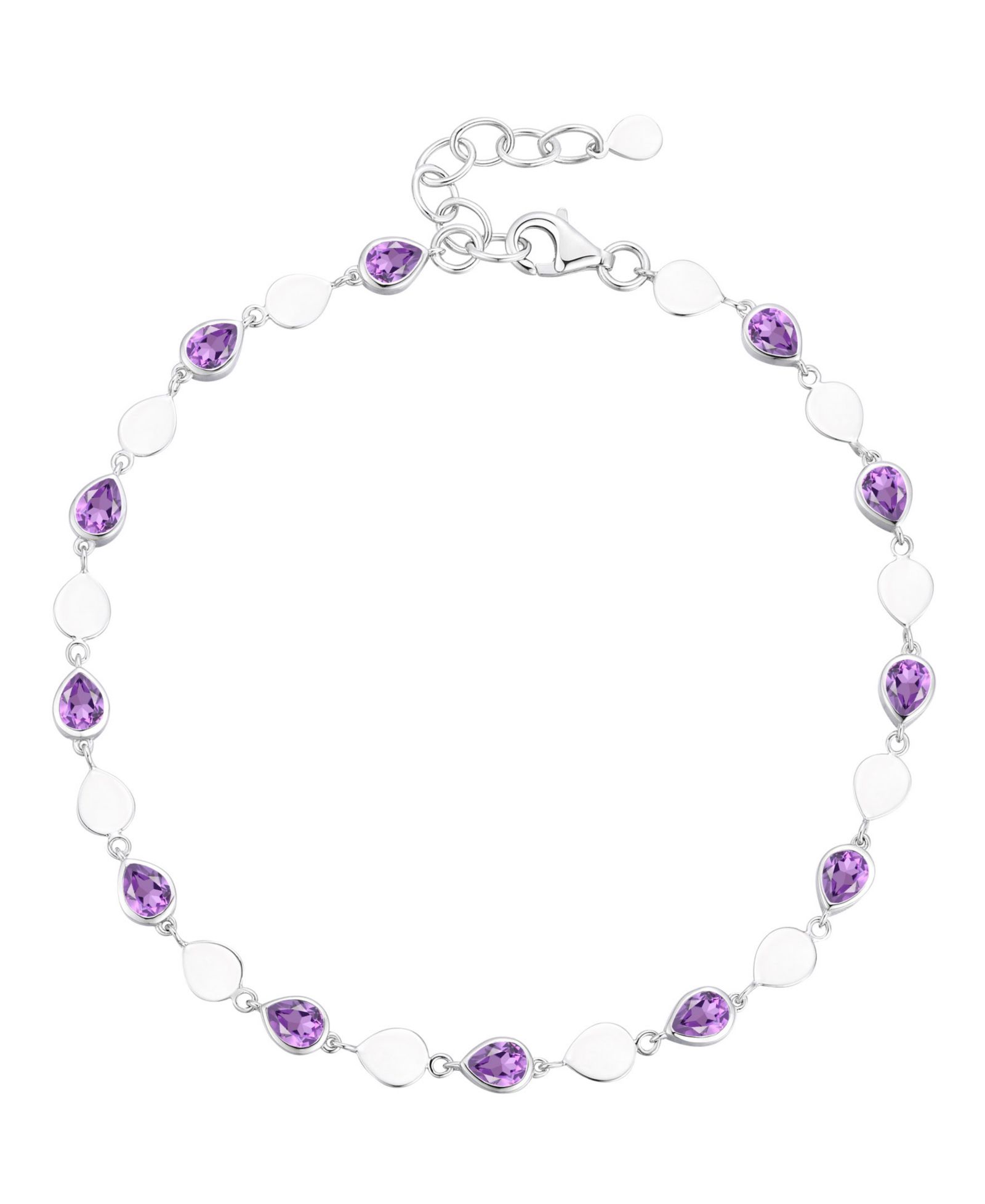 Браслет Luna из стерлингового серебра с голубым топазом (2-1/5 ct. t.w.)