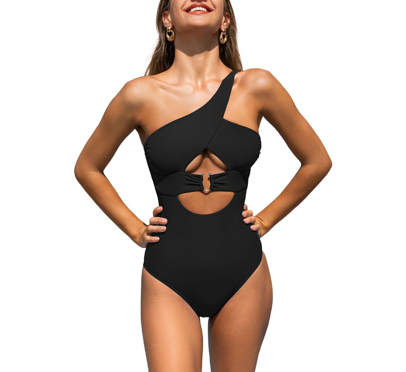 Женский слитный купальник Cupshe Alluring One-Shoulder with Cutouts