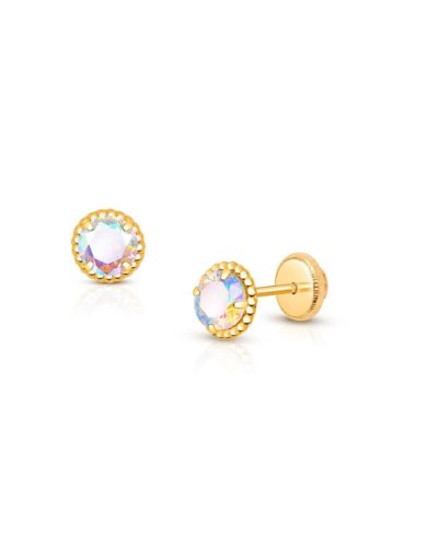 Серьги-гвоздики Tiny Blessings 14K Gold Enchanted Light