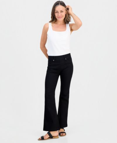 Style & Co Petite Pull-On Shaping High-Rise Bootcut Jeans, Macy's Exclusive