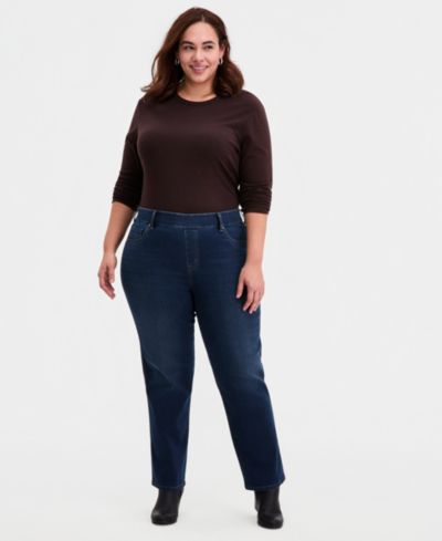 Джинсы Style & Co Plus Size с высокой посадкой и прямыми штанинами