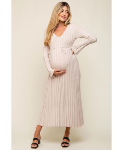 Женское макси-платье Pinkblush Ribbed Knit Taupe