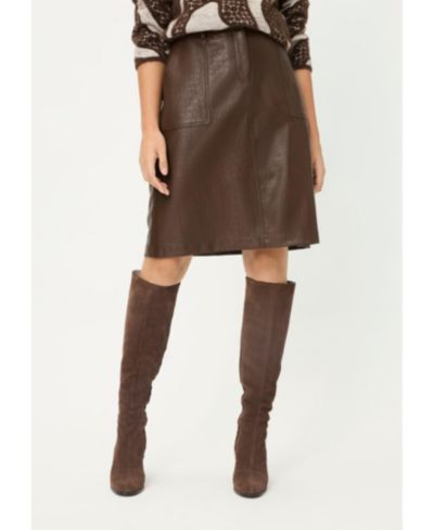 Женская юбка Olsen Faux Croc A-Line