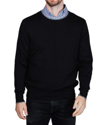 Tailorbyrd Men's Fine Knit Crew Neck Sweater