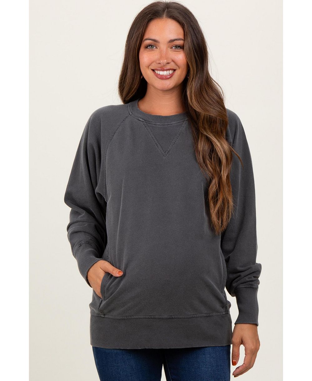 Женский свитшот Pinkblush Black Vintage Wash French Terry Pullover