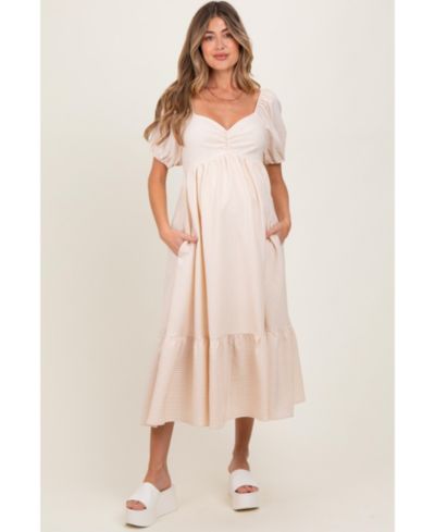 Pinkblush Женское миди-платье с полоской и smocked-спиной