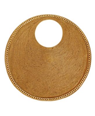 Brunna.Co Solo Cocco Jute Bag With Gold Chain