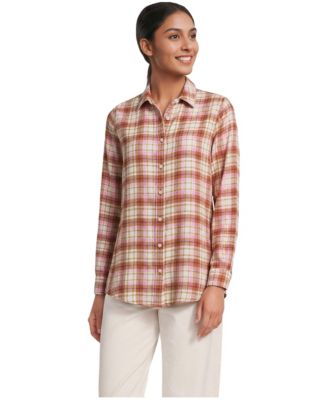 Rich ginger/aster pink plaid