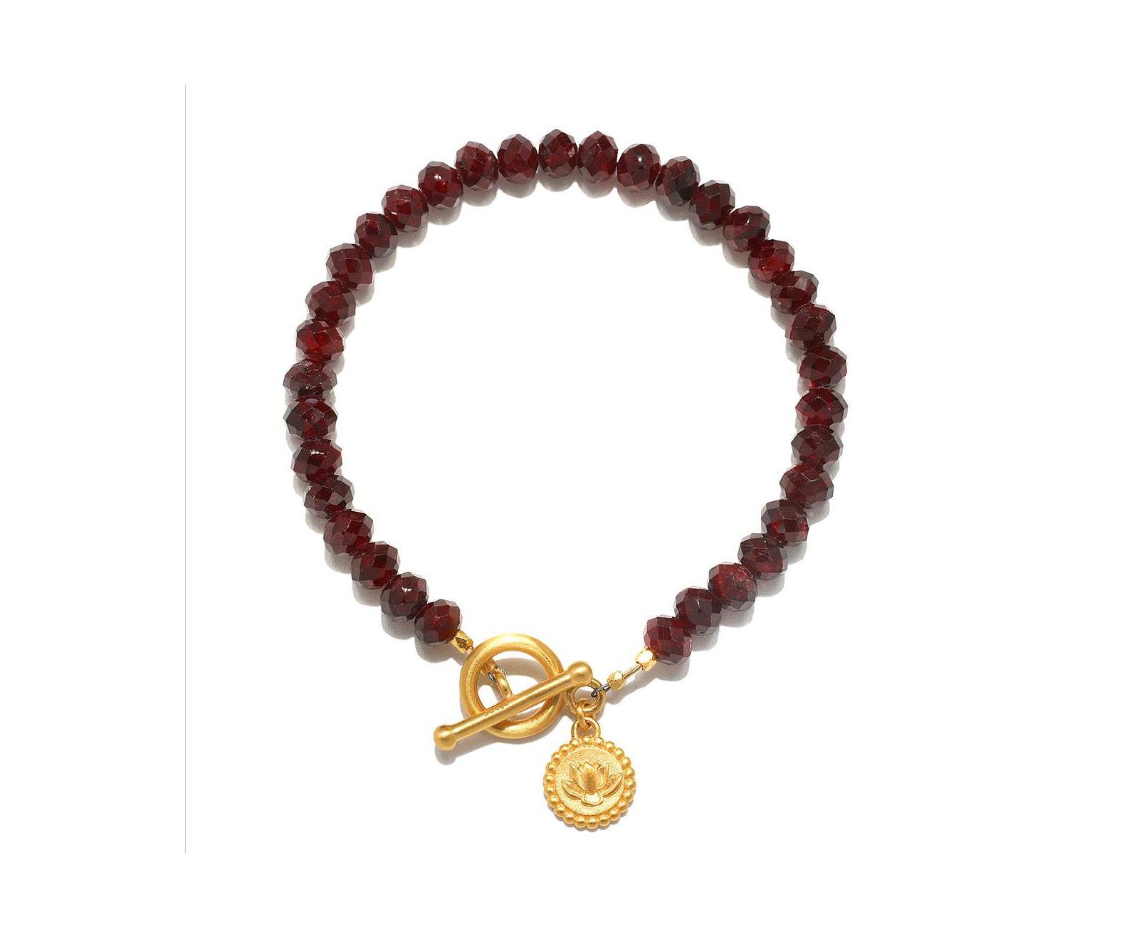 Браслет Satya Jewelry Garnet lotus toggle
