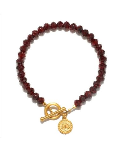 Браслет Satya Jewelry Garnet lotus toggle