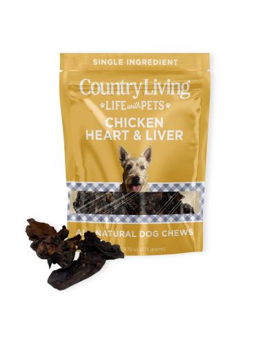 Лакомство для собак Country Living сушеные куриные сердца и печень - 9oz пакет - 100% натурально