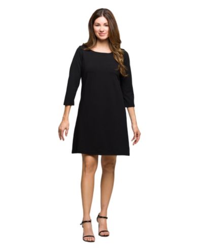24seven Comfort Apparel Женское платье А-силуэта длиной до колена