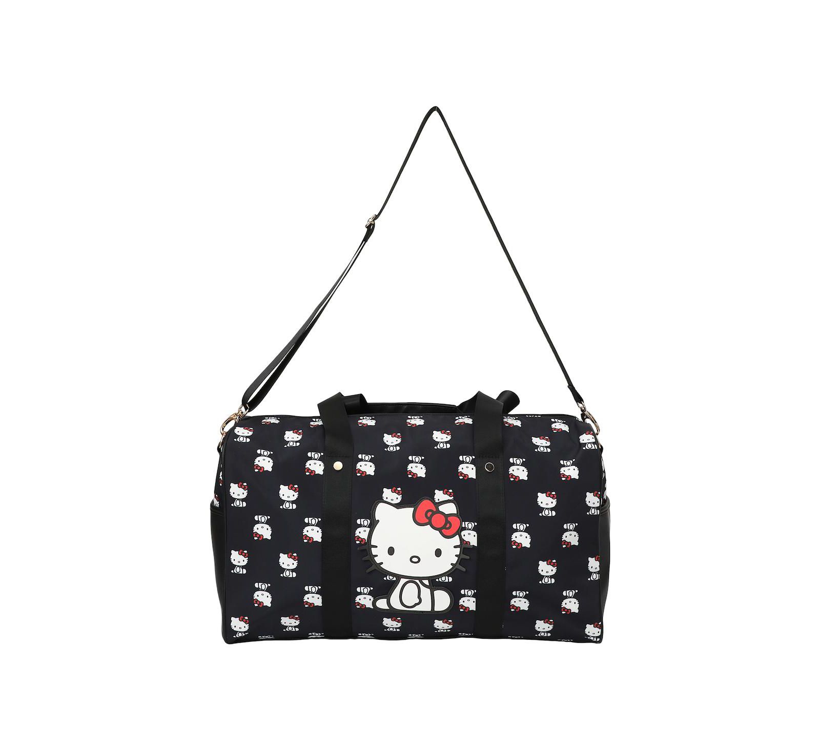 Hello Kitty AOP in Nylon with PU Accents Duffle Bag
