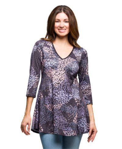 Женский туник-топ 24seven Comfort Apparel с абстрактным принтом